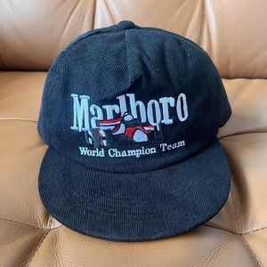 Marlboro Cigarettes World Racing Team Modern Retro Vintage Cap Hat SnapBack